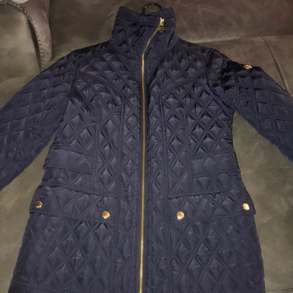 Michael Kors Blue jacket with gold lining